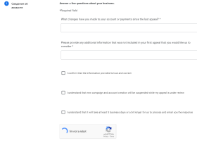 При подаче апелляции капча постоянно находится в состоянии загрузки