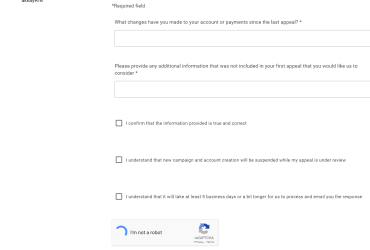При подаче апелляции капча постоянно находится в состоянии загрузки