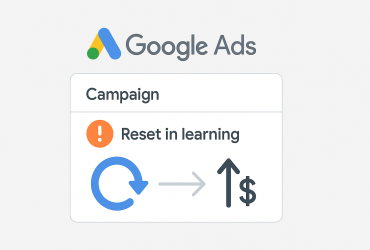 сброс на обучение стратегии назначения ставок в google ads